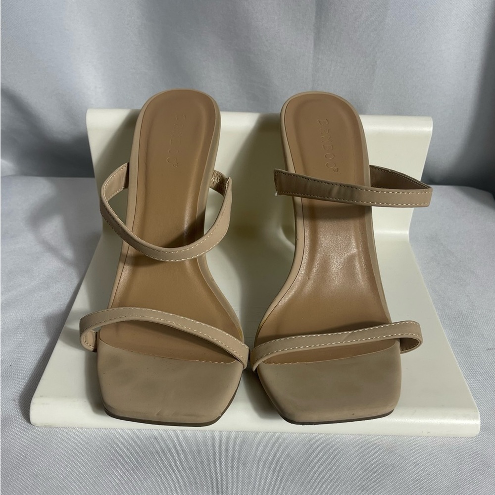 Baxboo Women’s Size 9 Elegant Beige/Tan Heels Sandals Preloved